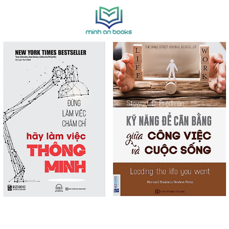 Bộ 2 Cuốn Sách Kỹ Năng Làm Việc Hiệu Quả: Đừng Làm Việc Chăm Chỉ Hãy Làm Việc Thông Minh + Kỹ Năng Để Cân Bằng Giữa Công Việc Và Cuộc Sống - MinhAnBooks