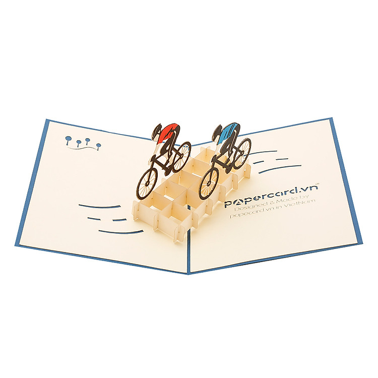 Thiệp Nổi 3D Ninrio - Cyclist SP017 (10X15) - Màu Ngẫu Nhiên