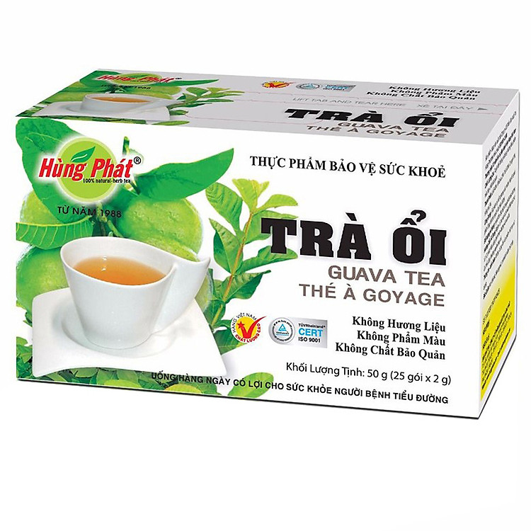 Trà Ổi Hùng Phát hộp 25 gói x 2 g