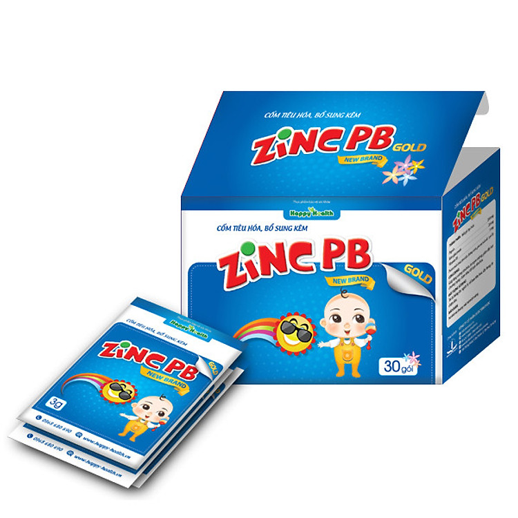 Thực phẩm bảo vệ sức khỏe Cốm tiêu hóa, bổ sung kẽm ZINC Pb GOLD new brand