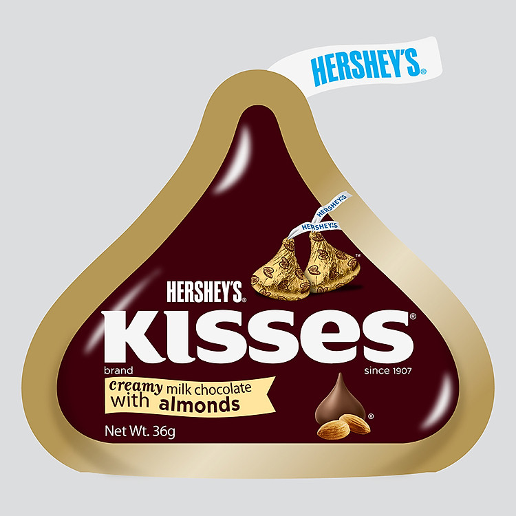 Socola Hershey's Kisses Kem Sữa Hạnh Nhân 36g