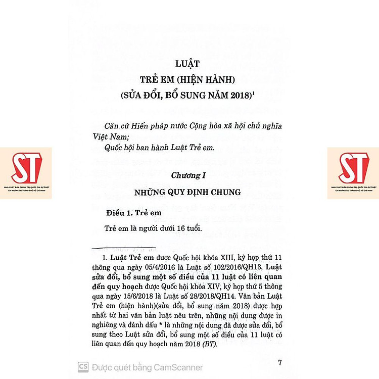 Luật Trẻ Em (Hiện Hành) (Sửa Đổi, Bổ Sung Năm 2018) - Ảnh 6