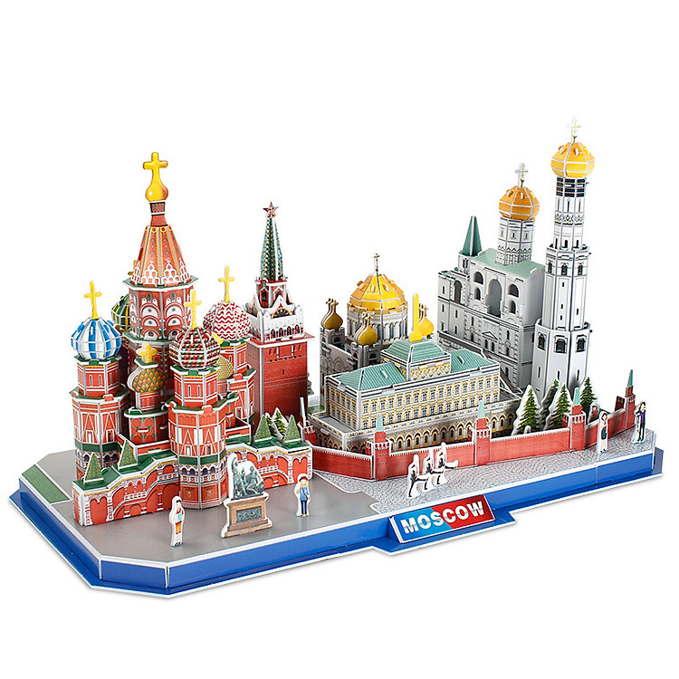 Bộ đồ chơi mô hình lắp ráp CubicFun 3D - Mẫu Thành Phố Bắc Moscow, Nga