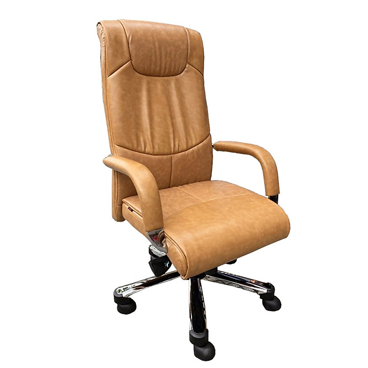 Ghế giám đốc đẹp bọc da ( màu đen / màu kem ) CM4199-P chân xoay hiện đại cao cấp nhập khẩu nệm PVC cao cấp / Ghế làm viêc dành cho Sếp hàng cao cấp phong cách sang trọng ở HCM