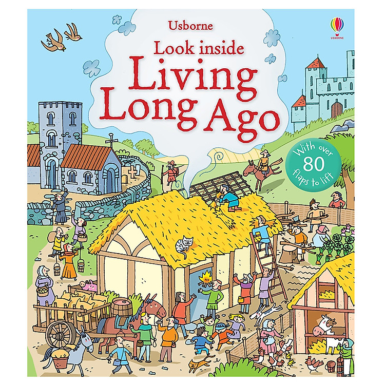 Sách tương tác tiếng Anh - Usborne Look inside Living Long Ago