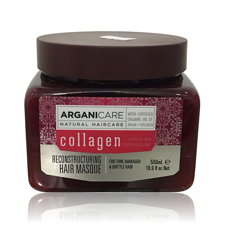 Mặt nạ ủ tóc ARGANICARE Collagen Reconstructuring Masque For Thin, Damaged & Brittle Hair 500ml