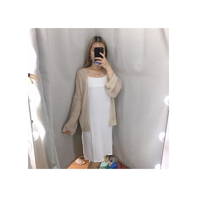 Áo cardigan đi biển Áo khoác Cardigan len mỏng trẻ trung đáng yêu