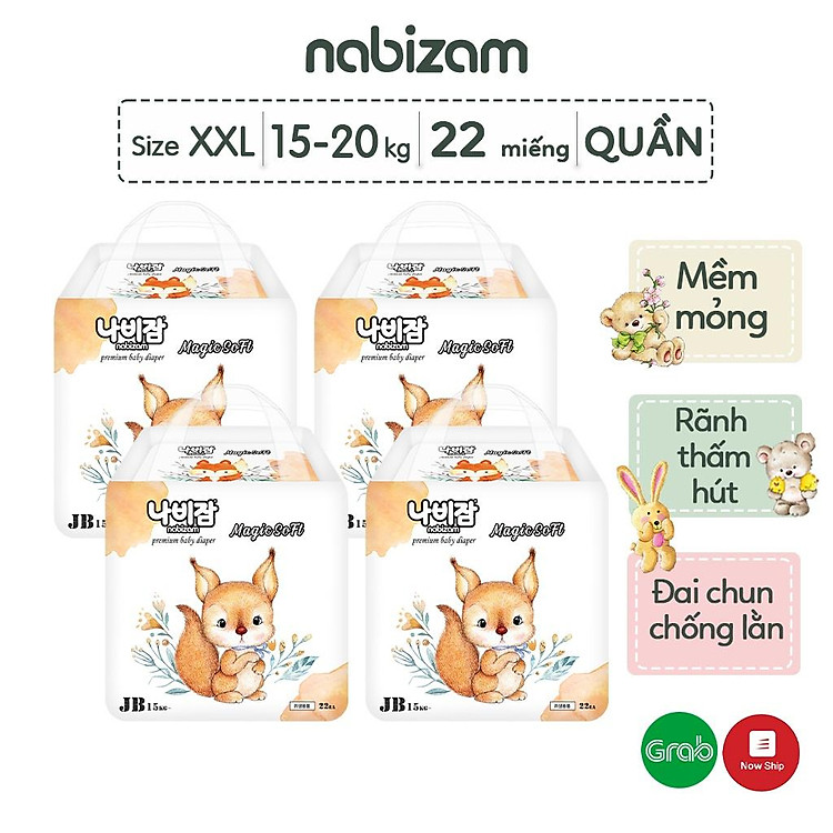 Tìm mua tại Avakids:Combo 4 Tã Quần NABIZAM Magic Soft Size 2XL, tràn ngập Khuyến mãi, Ưu đãi