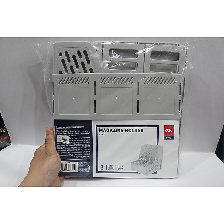 Khay Tài Liệu Nhựa 3 Ngăn Deli 9845 - Ảnh 3