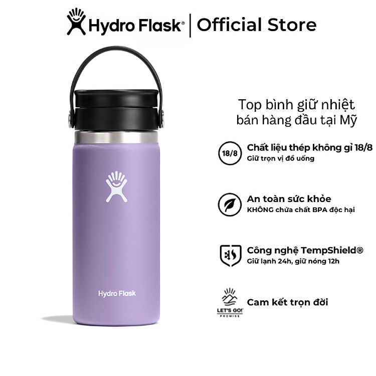 Bình giữ nhiệt cà phê Hydro Flask 16 oz Wide Flex Sip Lid có nắp Flex Sip - Hàng chính hãng(Season 2024)
