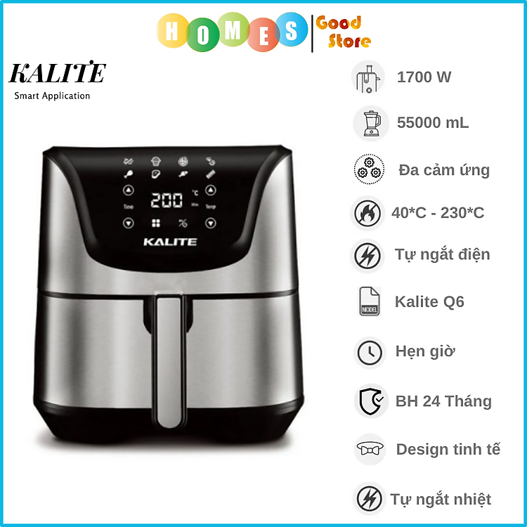 Nồi Chiên Hơi Nước Kalite Fusion Pro Thông Minh 20L - Nồi Chiên Hấp 128 Món Ăn Có Sẵn Công Thức