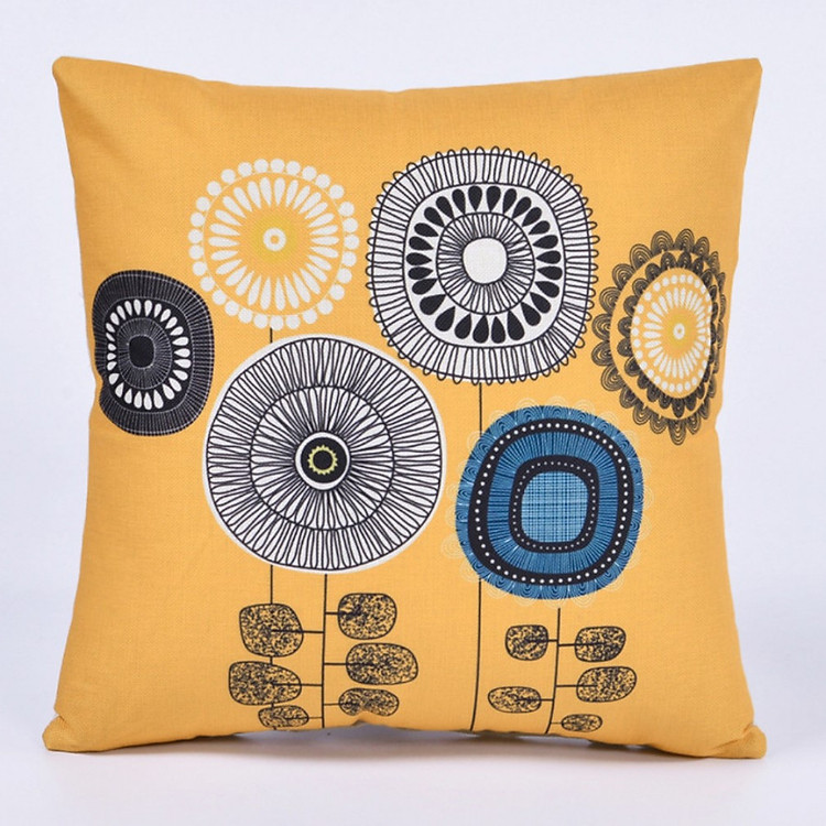 Bộ gối tựa sofa hoa tròn 45*45cm