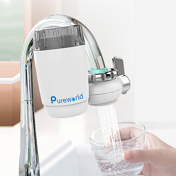Đầu lọc tại vòi Pure World Model C1 phiên bản 1 lõi lọc xứ lọc 6 cấp hàng nhập khẩu
