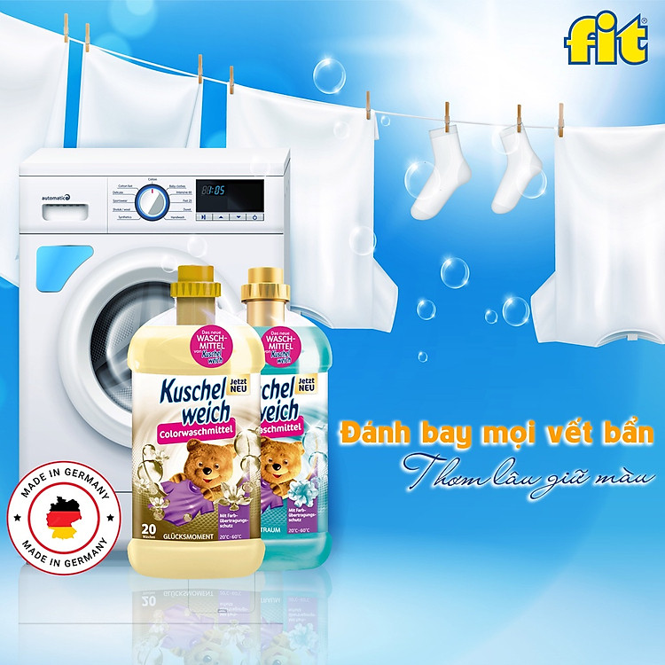 Nước giặt giữ màu dịu nhẹ KUSCHELWEICH bé yêu chai 1.32L