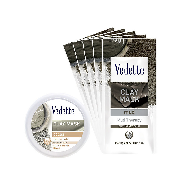 Bộ sưu tập mặt nạ đất sét Vedette Clay Mask cho da dầu