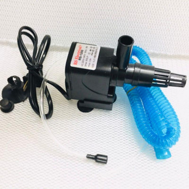 Máy bơm lọc nước hồ cá cảnh RS 1200, 8W, đẩy cao 80cm, có kết hợp thổi khí oxi