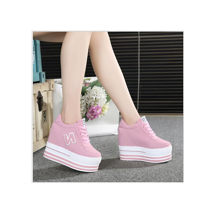 Giày bánh mì nữ đế độn cao 12cm 3 màu phong cách Hàn Quốc HN083BM