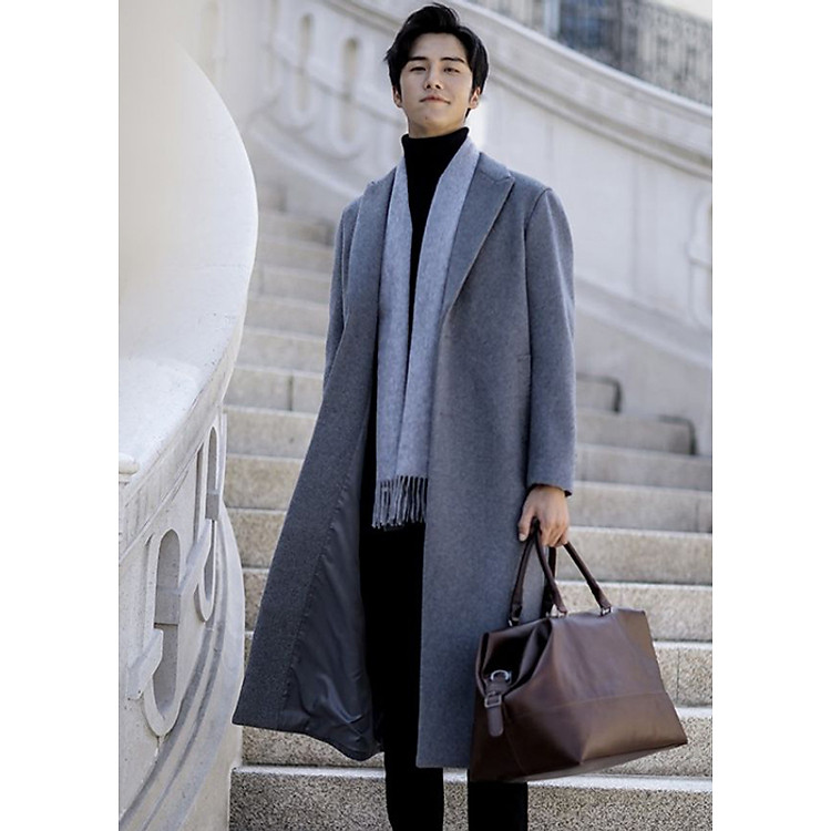 Áo khoác dạ nam dáng dài lịch lãm sang trọng NAD36