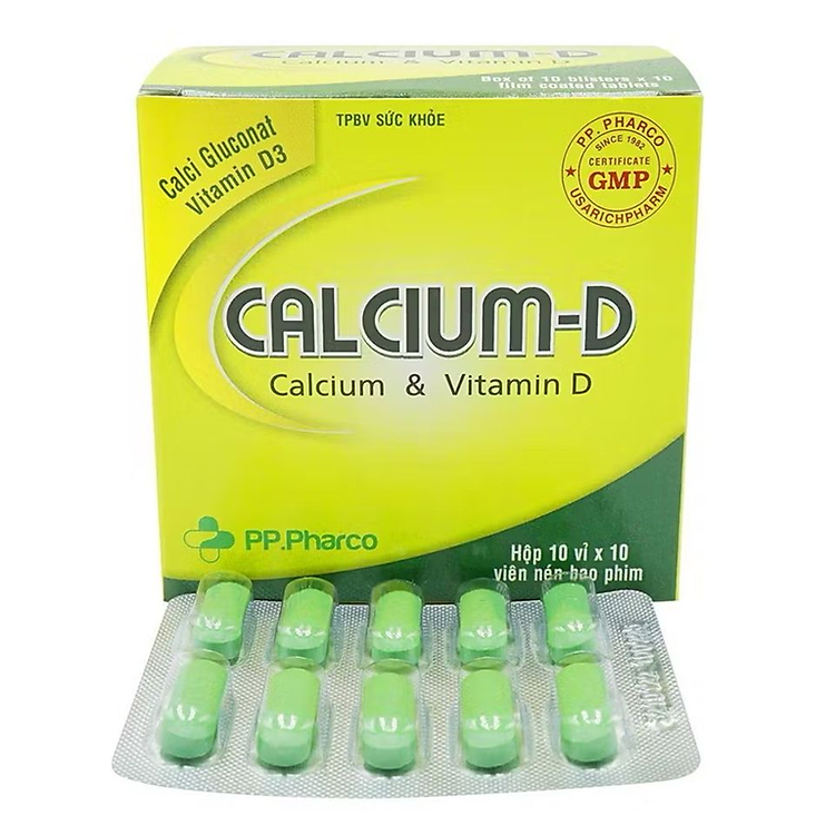 Canxi D Hỗ Trợ Xương Chắc Khỏe - Viên Uống 100 Viên Ngừa Loãng Xương và Phát Triển Chiều Cao - nhathuocdrtam