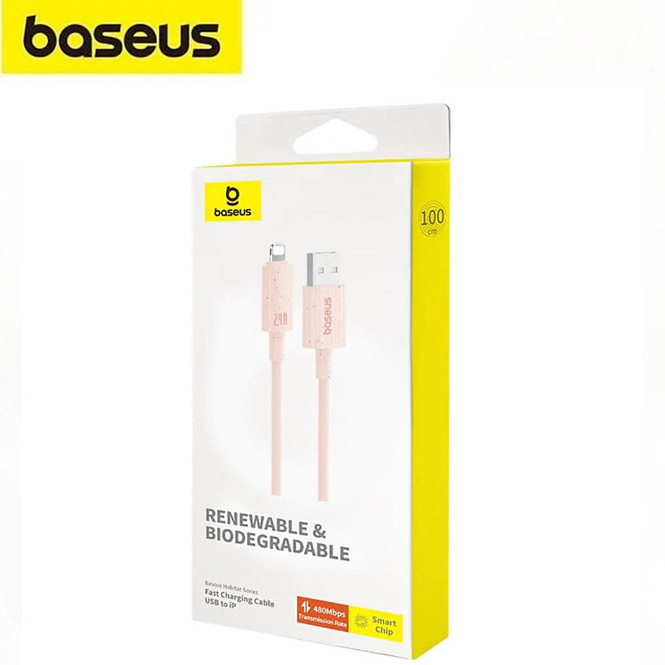 Cáp Baseus Habitat Series USB to Light-ning 2.4A hoặc Type C to Light-ning 20W Sạc Nhanh Cho I-Phone- Hàng Chính Hãng
