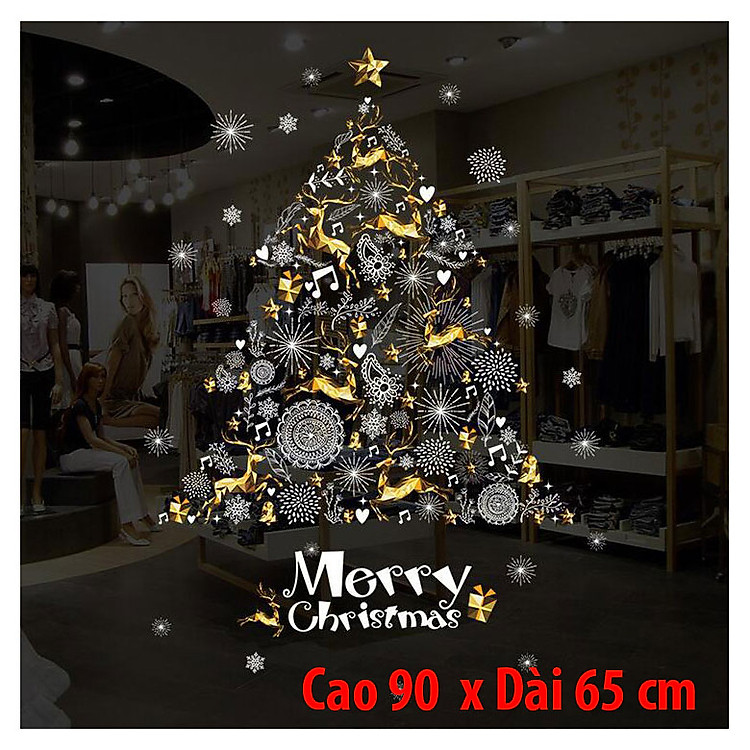 Sticker Decal Giáng Sinh Cây Thông Noel XH9293 - Ảnh 3