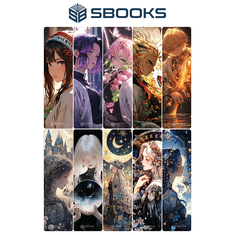 Bookmark Kẹp Sách Hoạ Tiết Anime (10 cái)