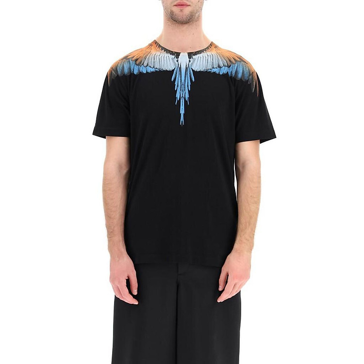 MARCELO BURLON TEE - Áo MB Orange Wings ( Black)