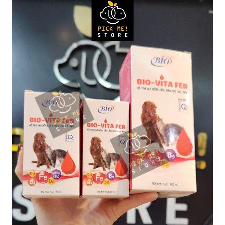 Bio Vita Fer - Bổ Sung Vitamin Khoáng, Hỗ Trợ Tạo Hồng Cầu, Tạo Máu cho Chó Mèo