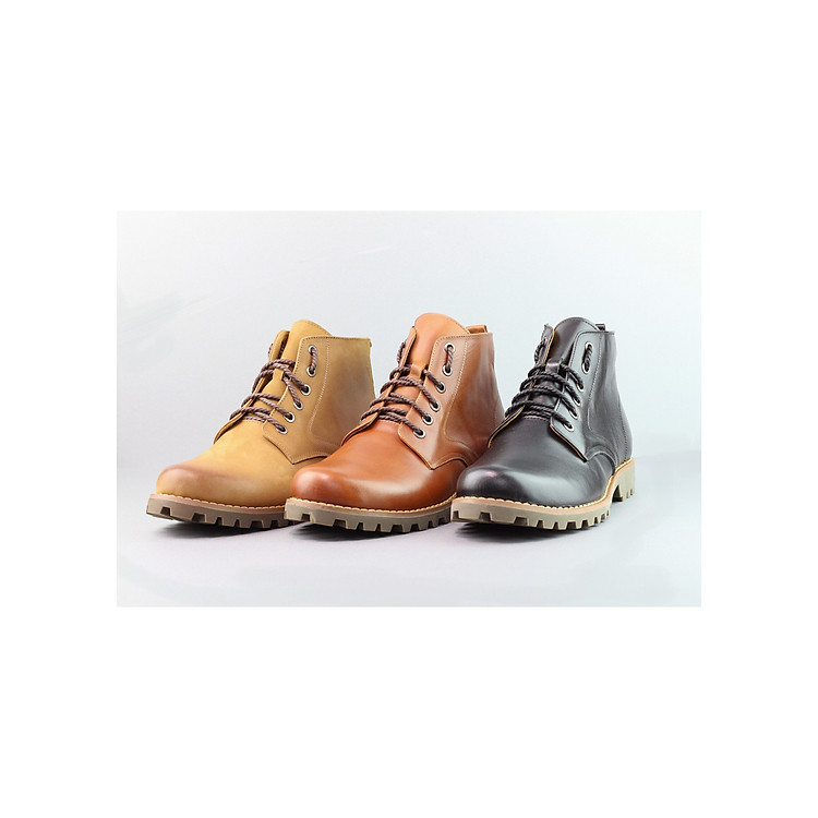 Giầy boots nam da thật cao cổ, kéo khóa 5SMN033