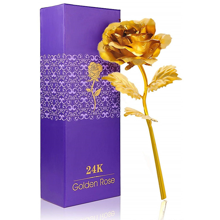 Hoa hồng màu vàng 24k quà tặng 20/10 8/3 14/2 quà tặng bạn gái và người thân RSYL000024K-5591