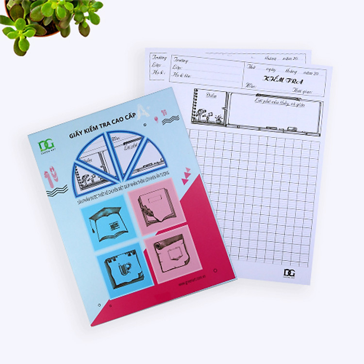 Giấy Kiểm Tra Kẻ Ngang GKT08 Green Art (15 tờ)
