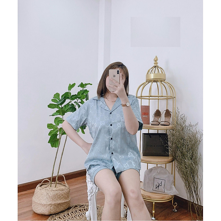 Đồ bộ ngủ mặc nhà Pijama Lụa Gấm bigsize - form to - cho bạn nữ nặng từ 62kg ~ 75kg đùi mặc cực dễ thương và sang trọng