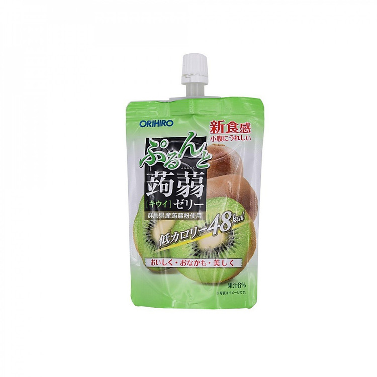 Thạch Orihiro vị trái cây làm đẹp da hỗ trợ giảm cân ít calo - vị Kiwi Nội địa Nhật Bản