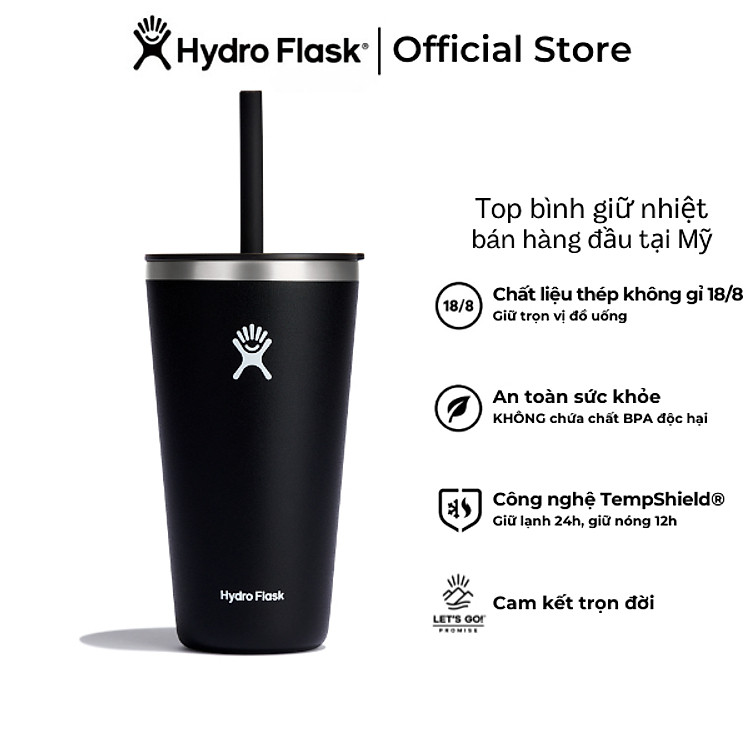Bình giữ nhiệt Hydro Flask 28 oz All Around Tumbler with Straw Lid có năp ống hút - Hàng chính hãng(Season 2024)