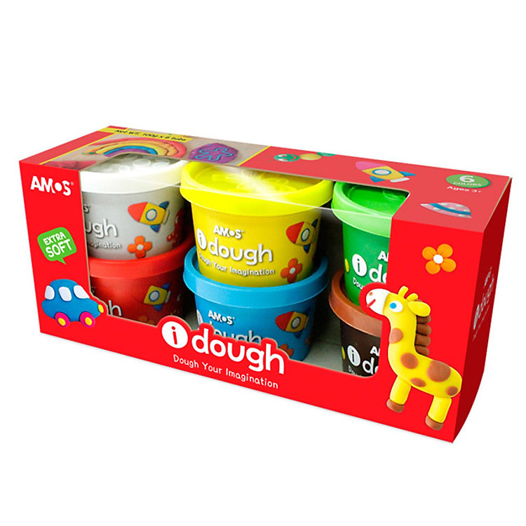 Bộ sáp nặn 6 màu Amos ID100P6