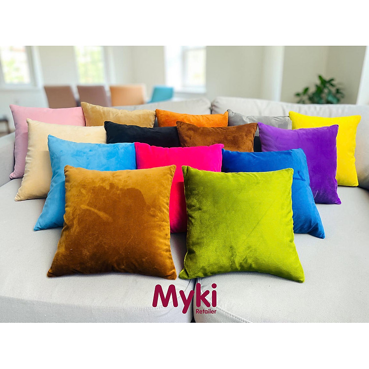 Gối tựa lưng sofa nhung - Gối Trang Trí Phòng Khách, Decor Nhà Cửa