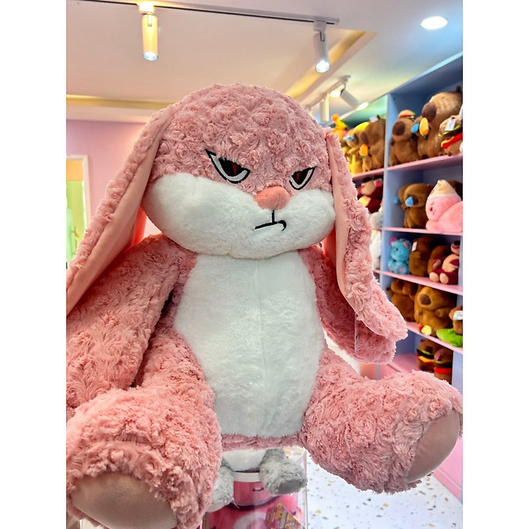 Thỏ nhồi bông hồng quạo mềm mại Chính hãng Giá rẻ - Hình ảnh 5