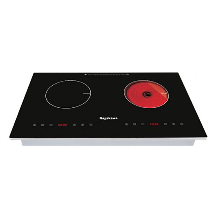 Bếp Âm Đôi Từ - Hồng Ngoại Nagakawa NAG1251 (73 cm) - Hàng Chính Hãng