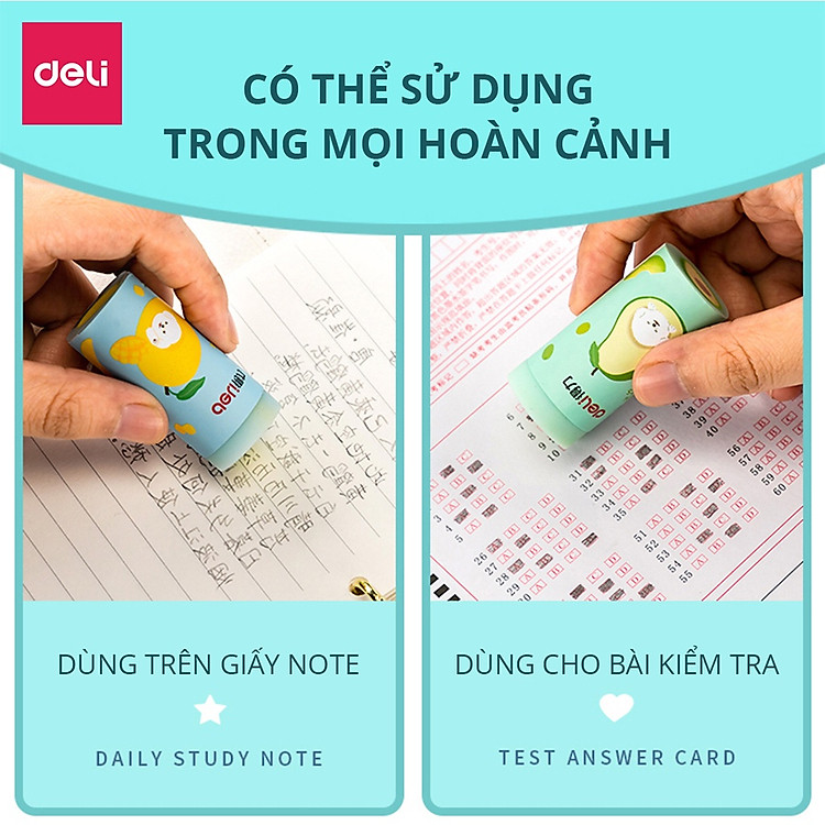 Tẩy hình trụ Deli 71053 (nhiều màu) - Ảnh 6