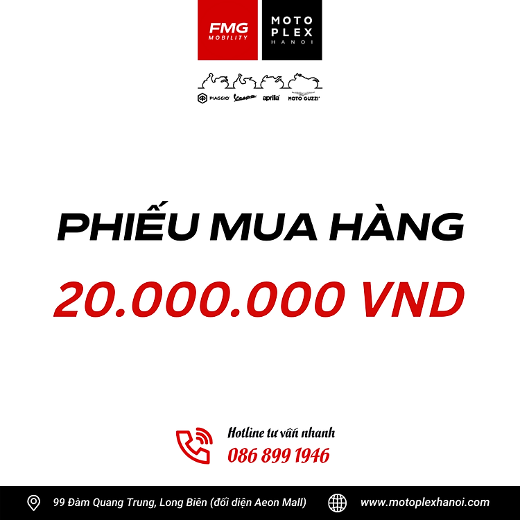 Phiếu mua hàng của Motoplex Hà Nội