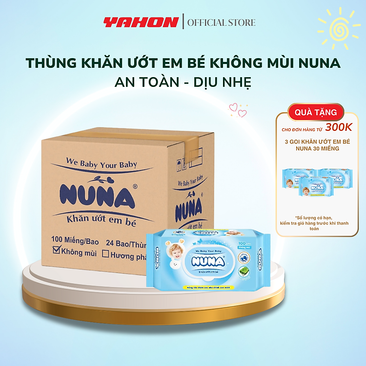Thùng Khăn Giấy Ướt Em Bé NUNA Uy tín Giá rẻ