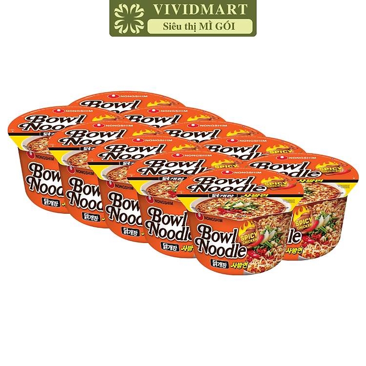 NONGSHIM - Mì tô Nongshim Gà cay, Mì tô gà cay Nongshim, Mì Nongshim tô gà cay, Mì Gà cay Nongshim tô (100g/t