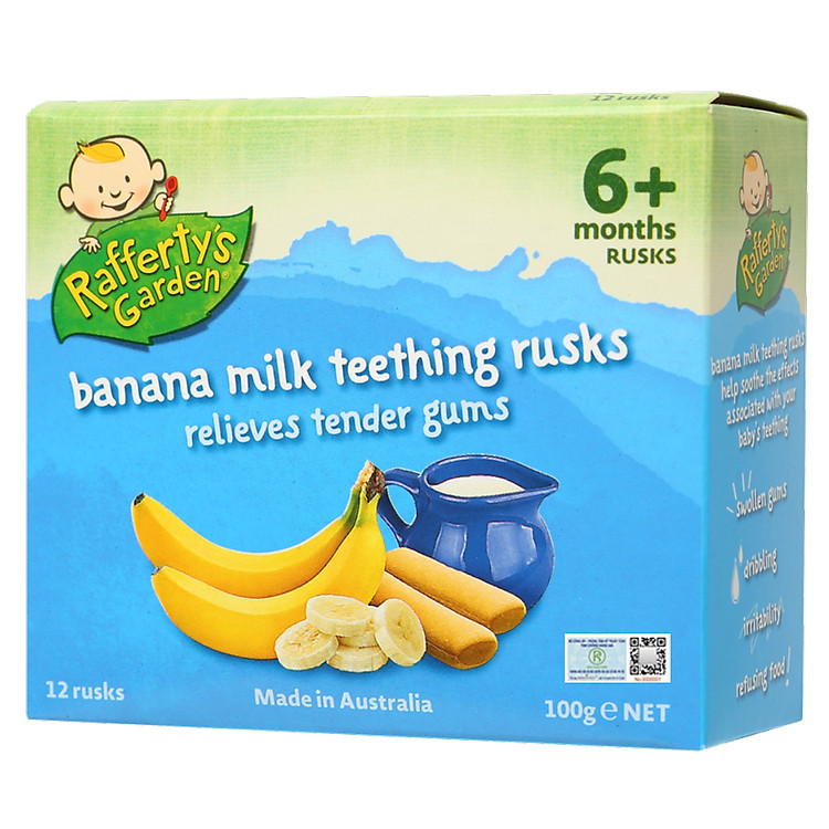 Bánh Sữa Chuối Cho Bé Mọc Răng Từ 6 Tháng Tuổi Rafferty's Garden