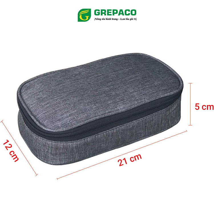 Hộp Đựng Bút Đa Năng Grepaco Bằng Vải Bố Canvas - Ảnh 4