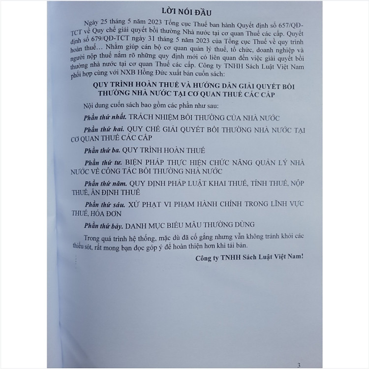 Quy Trình Hoàn Thuế và Hướng Dẫn Giải Quyết Bồi Thường Nhà Nước Tại Cơ Quan Thuế Các Cấp - Ảnh 2