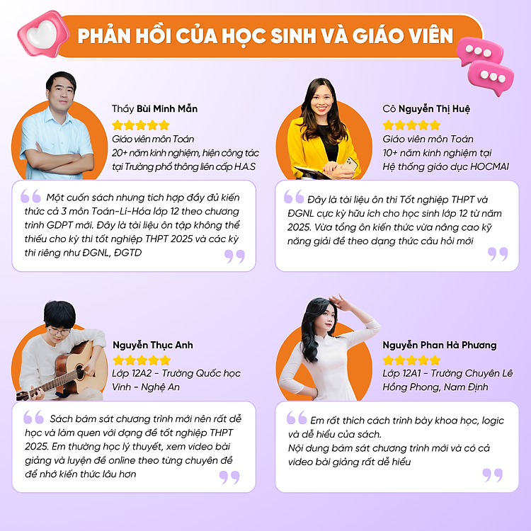 Lớp 12 Chương Trình Mới - Học Giỏi Toàn Diện Toán-Lí-Hóa, Ôn Thi Tốt Nghiệp THPT và ĐGNL 2026 - Ảnh 6