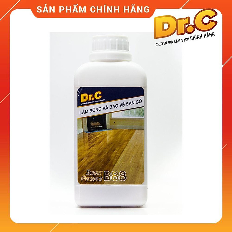 Dung Dịch Phủ Bóng, Phục Hồi Độ Bóng, Tạo Lớp Bảo Vệ Sàn, Chống Trơn Trượt Sàn Gỗ Dr.C CHÍNH HÃNG B88 500ml Super Protect