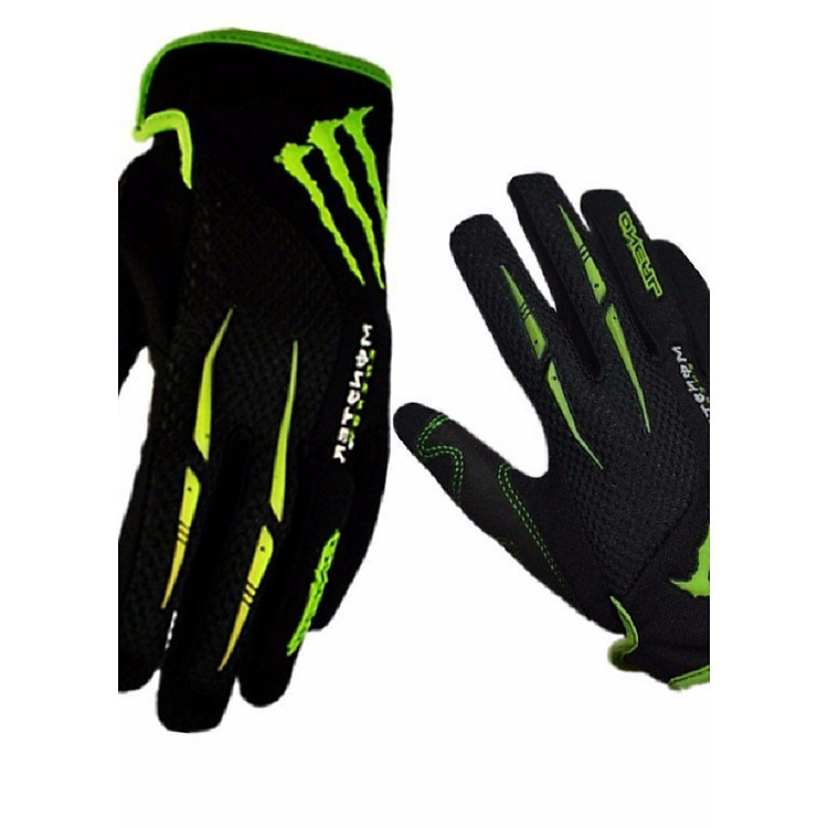 Găng tay Monster viền xanh full ngón