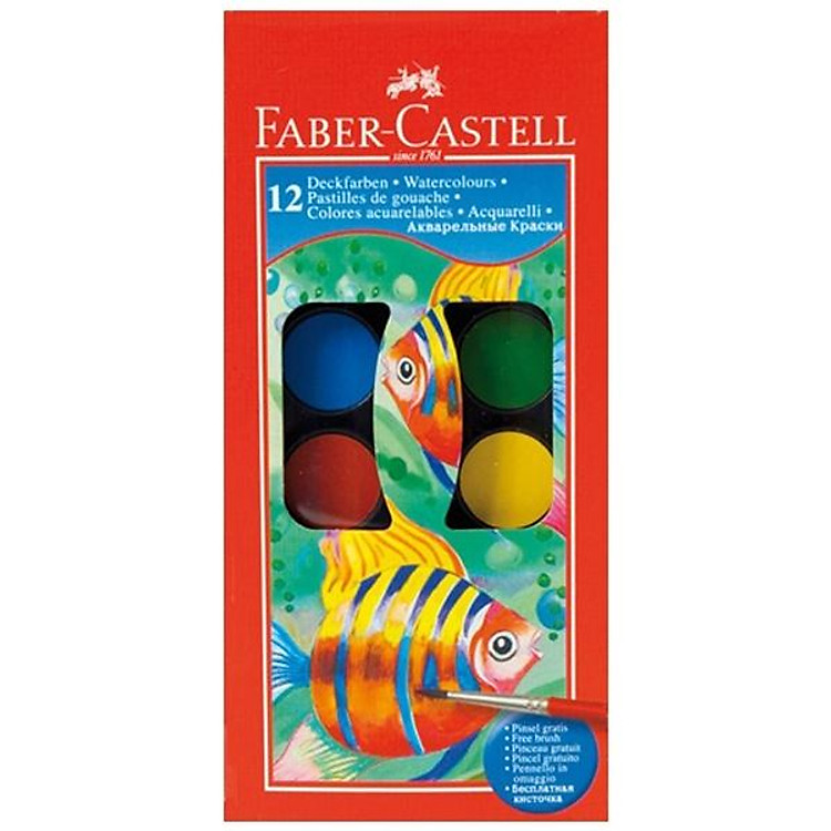 Khay Màu Nước 12 Bánh Faber Castell