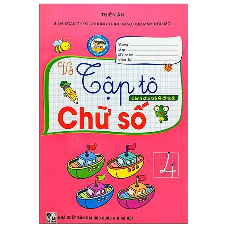 Vở Tập Tô Dành Cho Trẻ 4 – 5 Tuổi Chữ Số